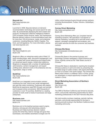 Online Markets World Program Guide