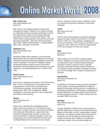 Online Markets World Program Guide