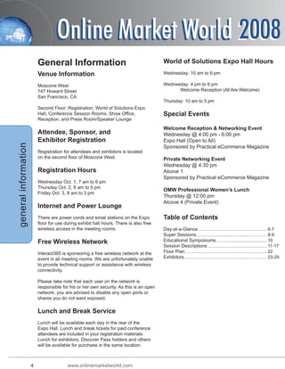 Online Markets World Program Guide
