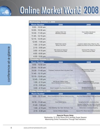 Online Markets World Program Guide