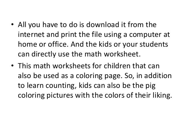 Number Names Worksheets maths worksheets to do online : Free Online Math Worksheets for Kids with 4 Pigs