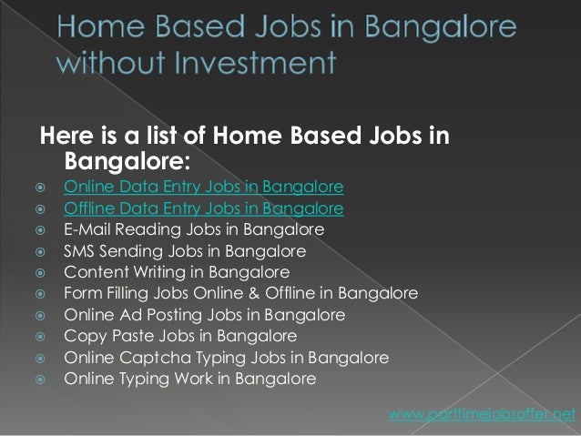 data entry jobs from home bangalore without investment
