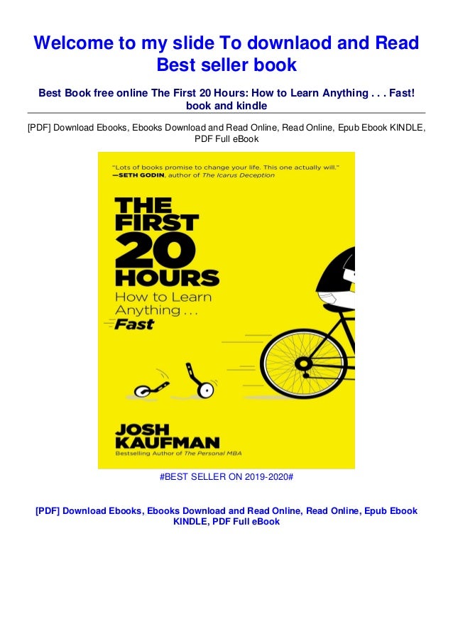 Online Pdf The First 20 Hours How To Learn Anything Fast Read