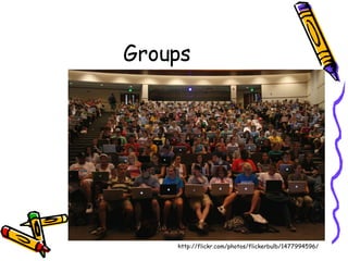 Groups http://flickr.com/photos/flickerbulb/1477994596/ 
