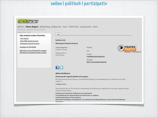 online | politisch | partizipativ
 
