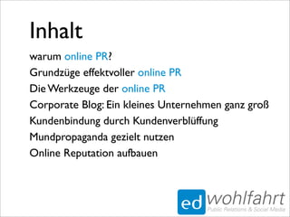 online PR fuer Klein- und Mittelunternehmen
