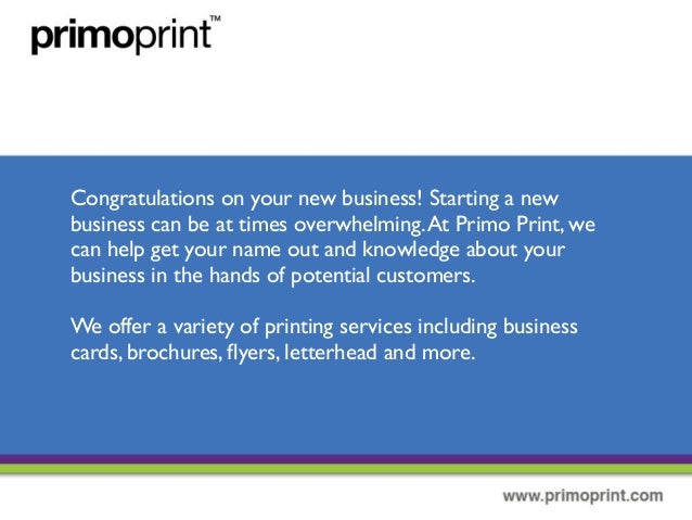 congratulation on new business