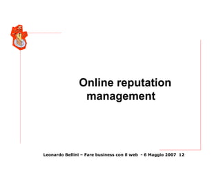 Online reputation management
