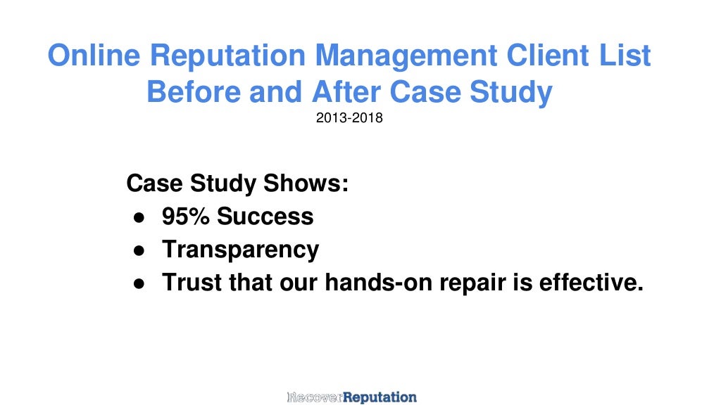 online reputation management case studies
