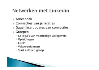 Online sociaal netwerken met linkedin.