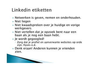 Online sociaal netwerken met linkedin.