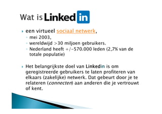 Online sociaal netwerken met linkedin.