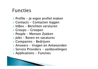 Online sociaal netwerken met linkedin.