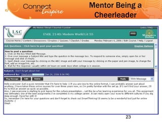 Mentor Being a Cheerleader 