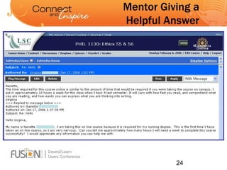 Mentor Giving a  Helpful Answer 