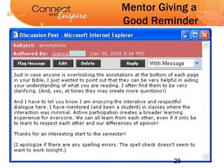 Mentor Giving a  Good Reminder 