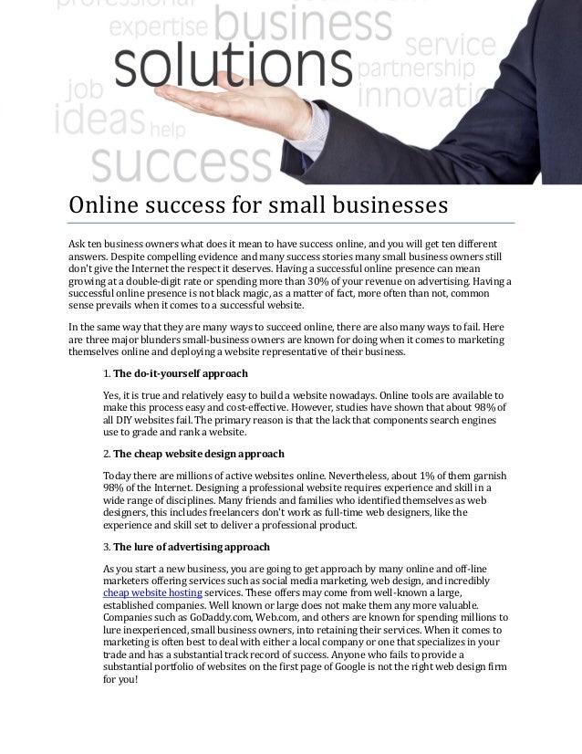 Online Success For Small Businesses Start With Good Web Hosting Online Success For Small Businesses Start With Good Web Hosting Images, Photos, Reviews