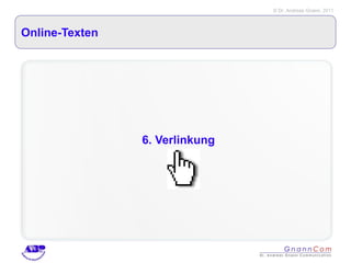 Online-Texten 6. Verlinkung 