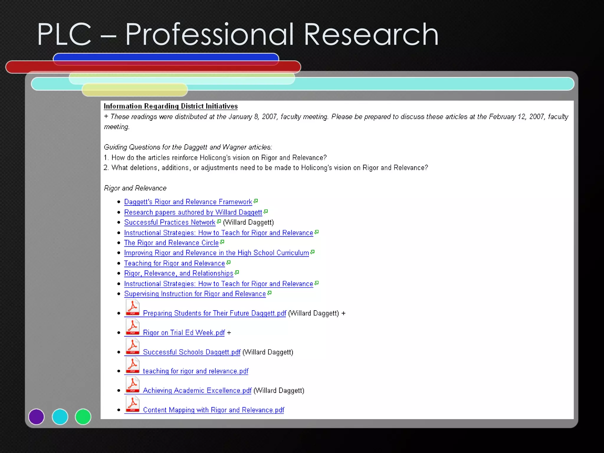 PLC – Professional Research 