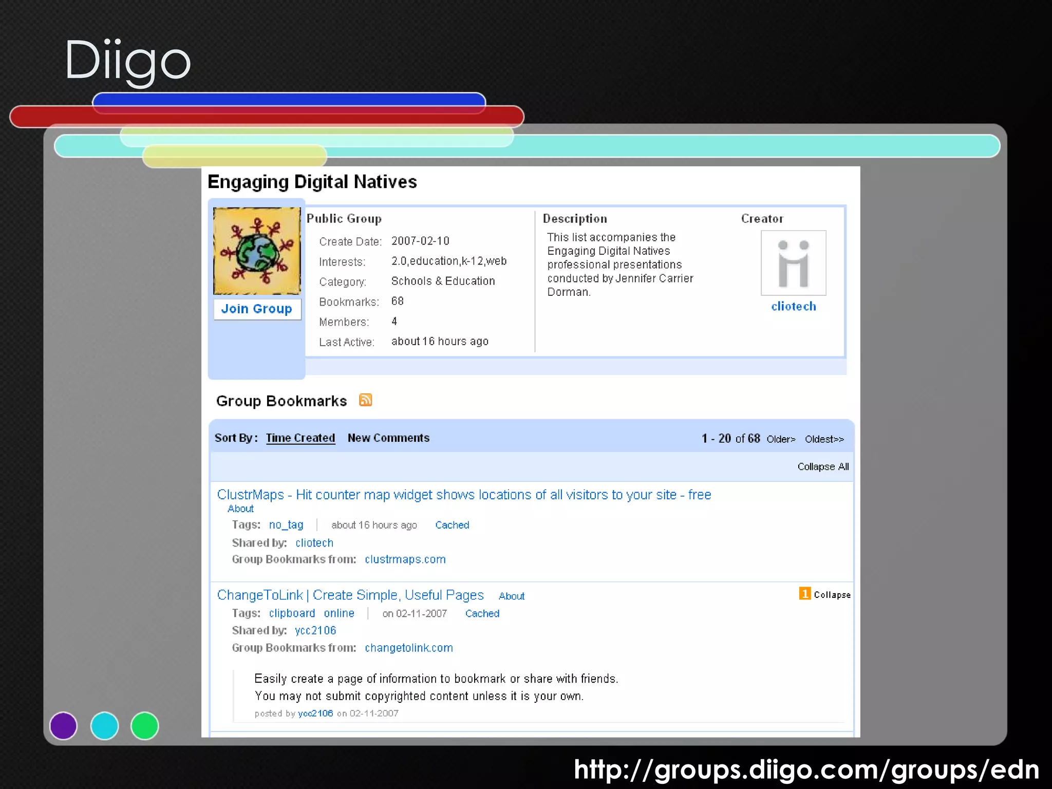 Diigo http://groups.diigo.com/groups/edn 