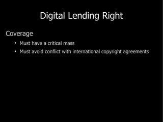 Online09 - The case for a Digital Lending Right
