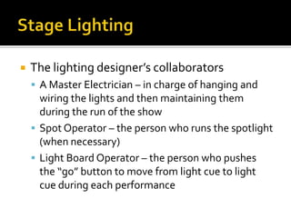 Lighting Design Operator Online11 chapter 8 | PPT
