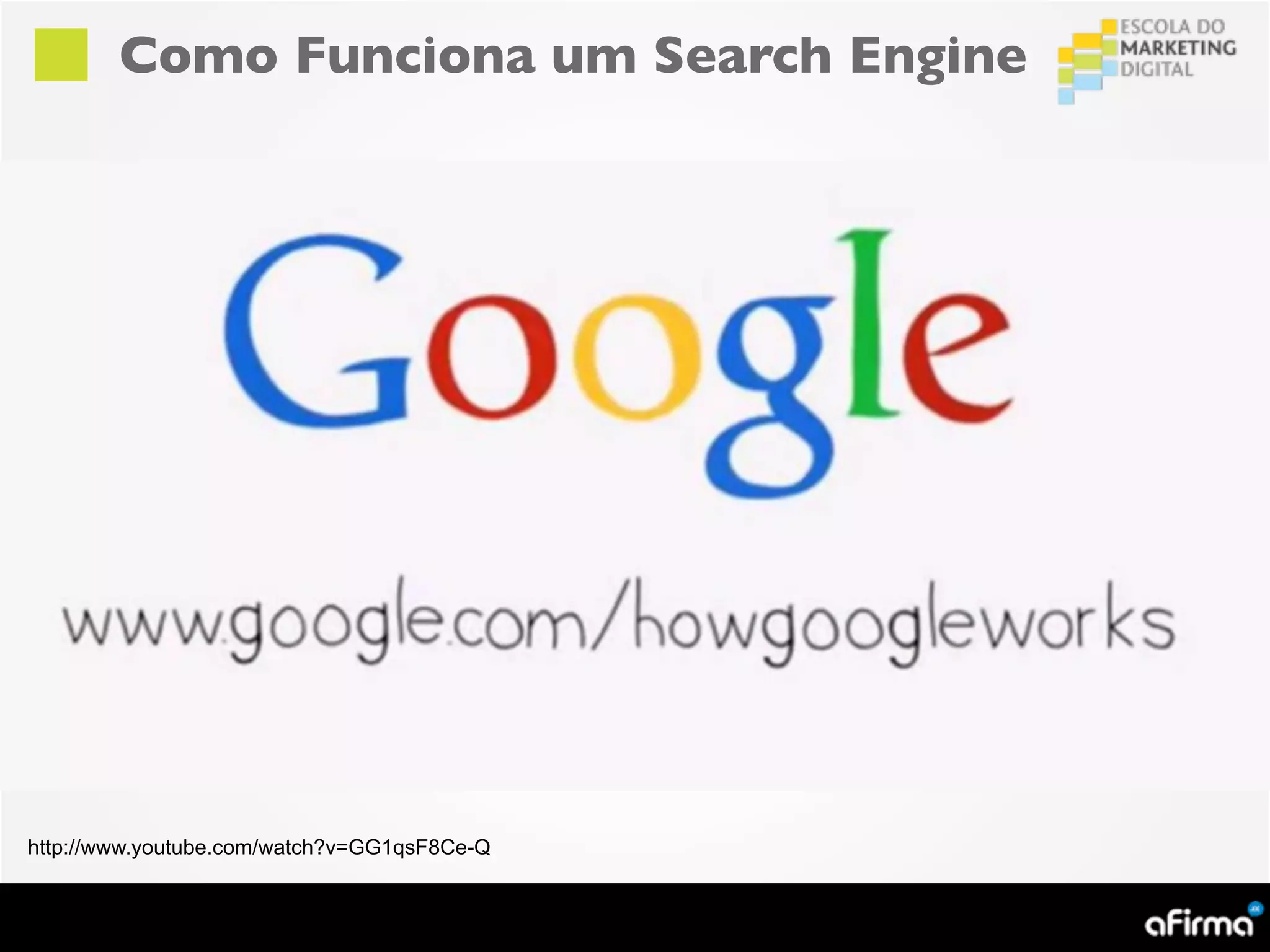 Como Funciona um Search Engine




http://www.youtube.com/watch?v=GG1qsF8Ce-Q
 