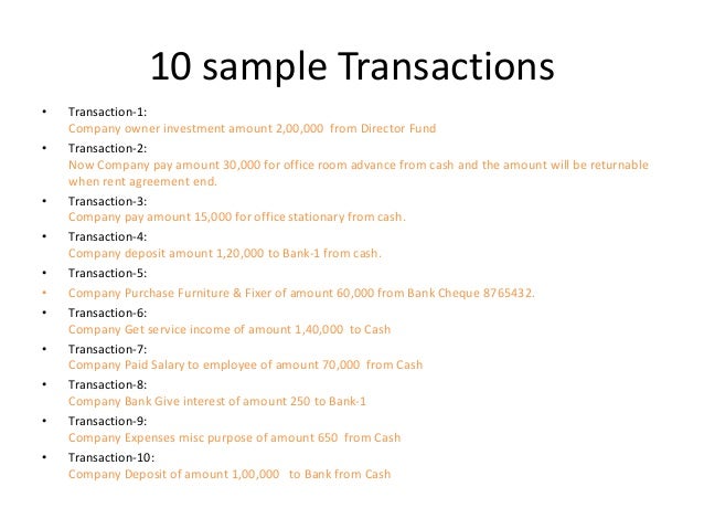personal transactions