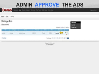 ADMIN APPROVE THE ADS
 