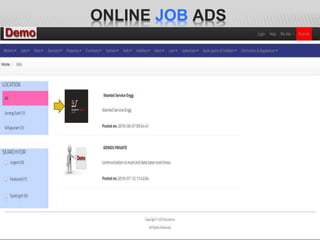 ONLINE JOB ADS
 