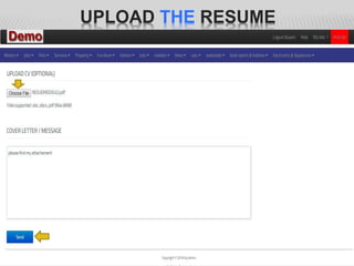 UPLOAD THE RESUME
 