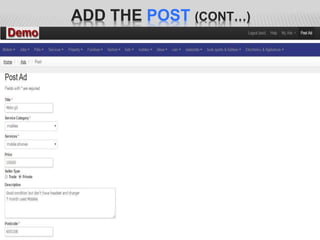 ADD THE POST (CONT…)
 