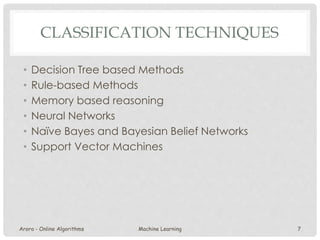Online algorithms in Machine Learning | PPTX