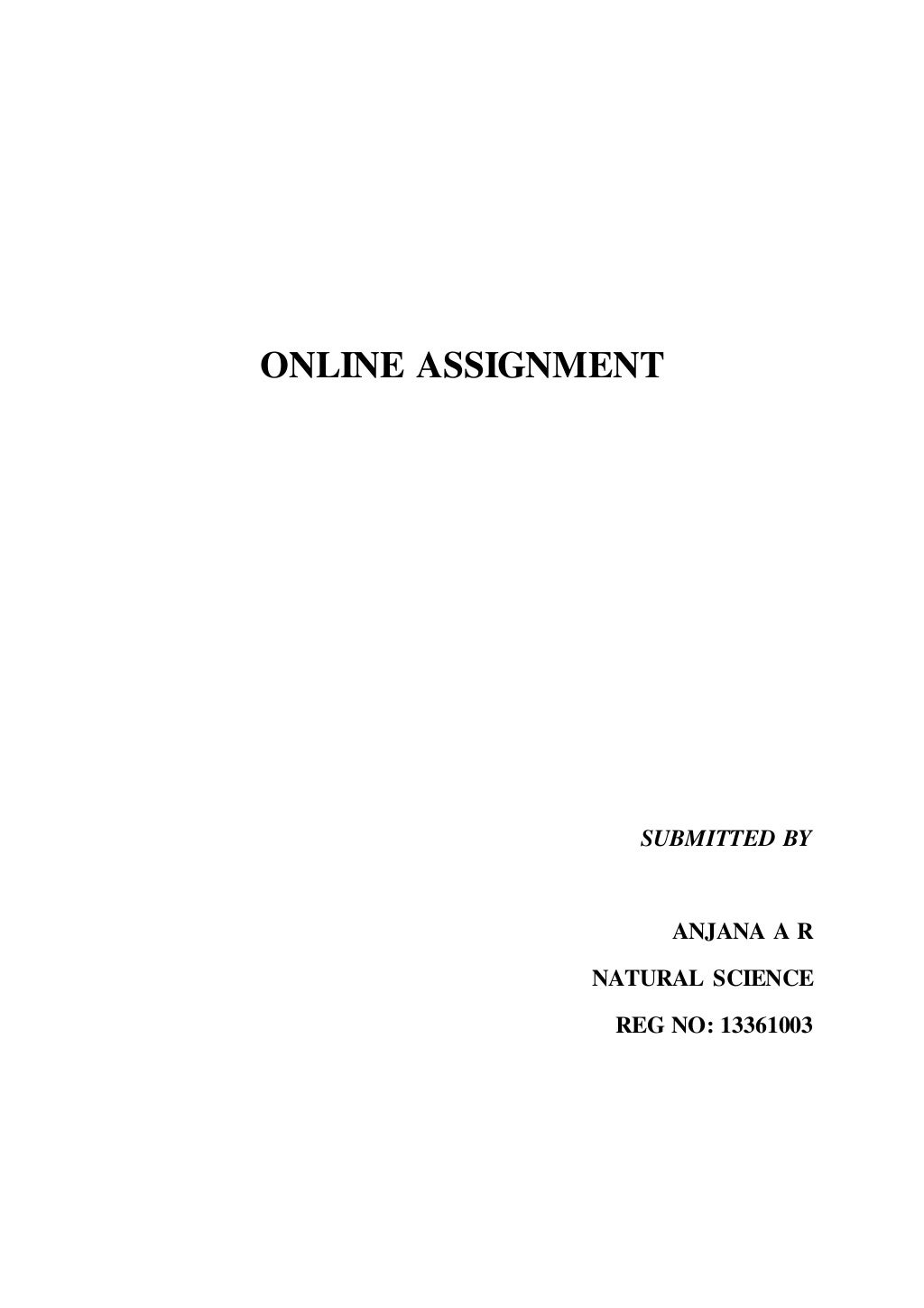 Online Assignment Writer