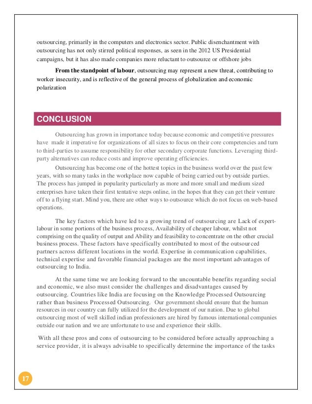 Outsourcing college assignment image