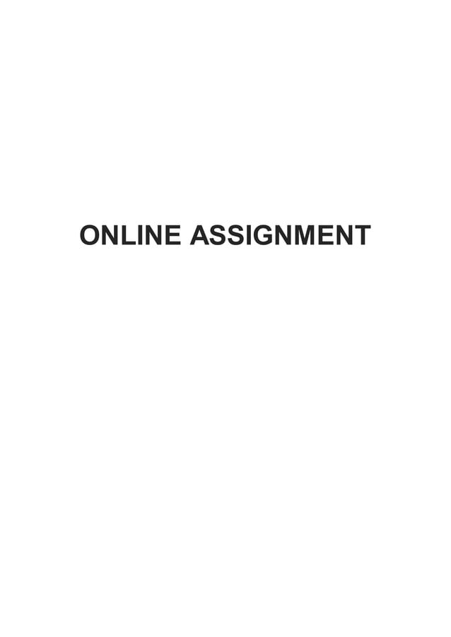 Online Assignment PDF online-assignment-pdf
