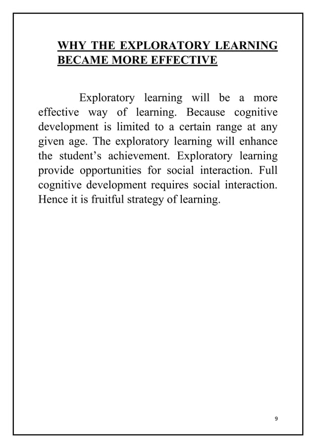 exploratory learning