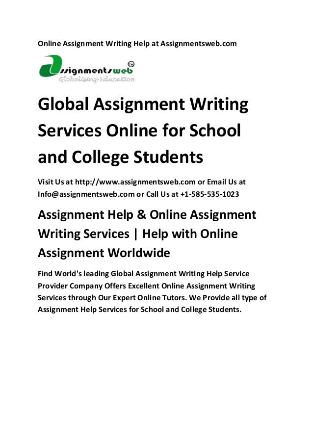 Online assignment writing services