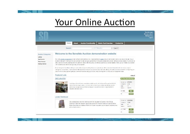 Online Auction Software Overview