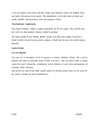 Online auction system for art work | PDF