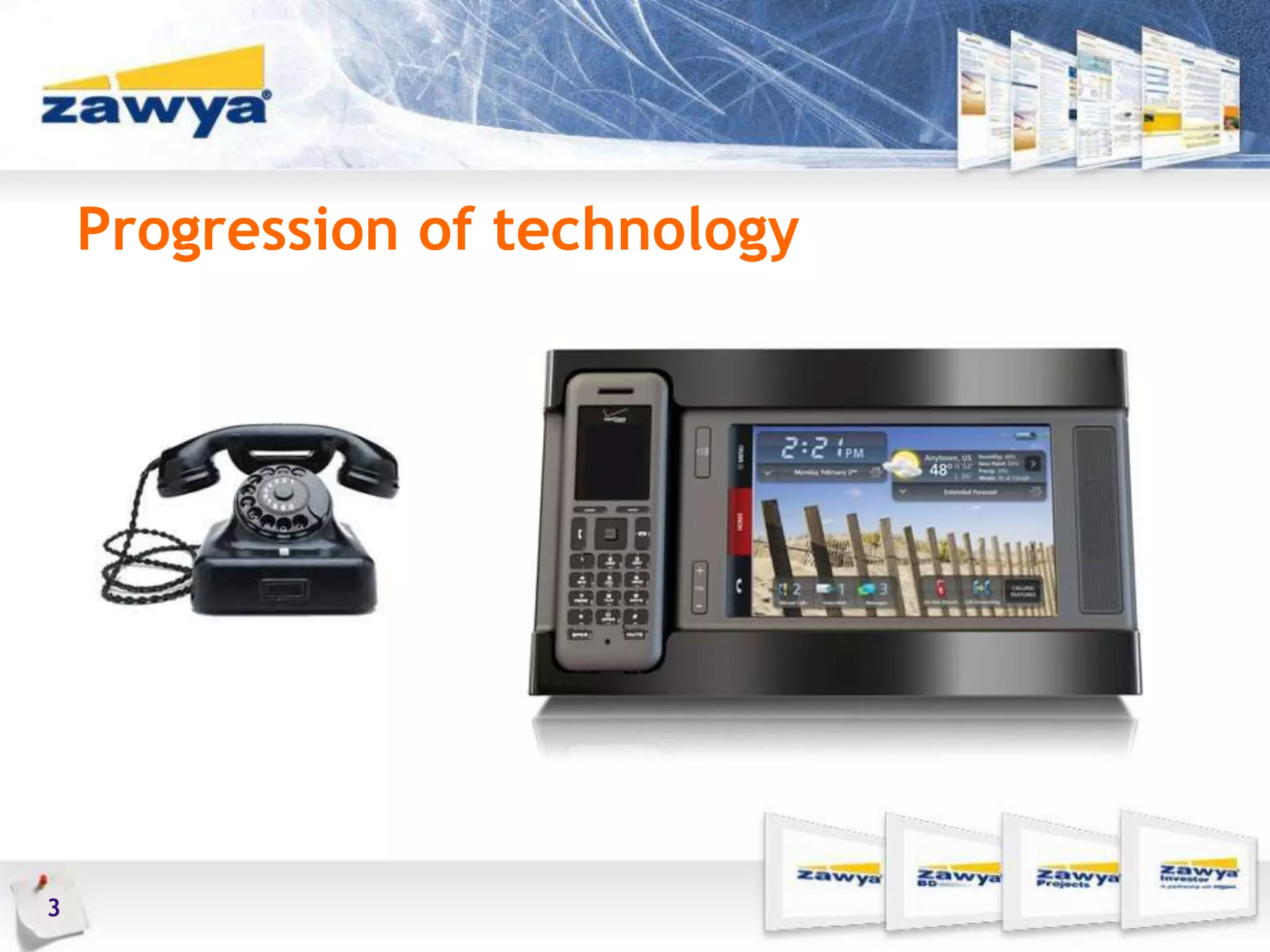 Progression of technology
3
 
