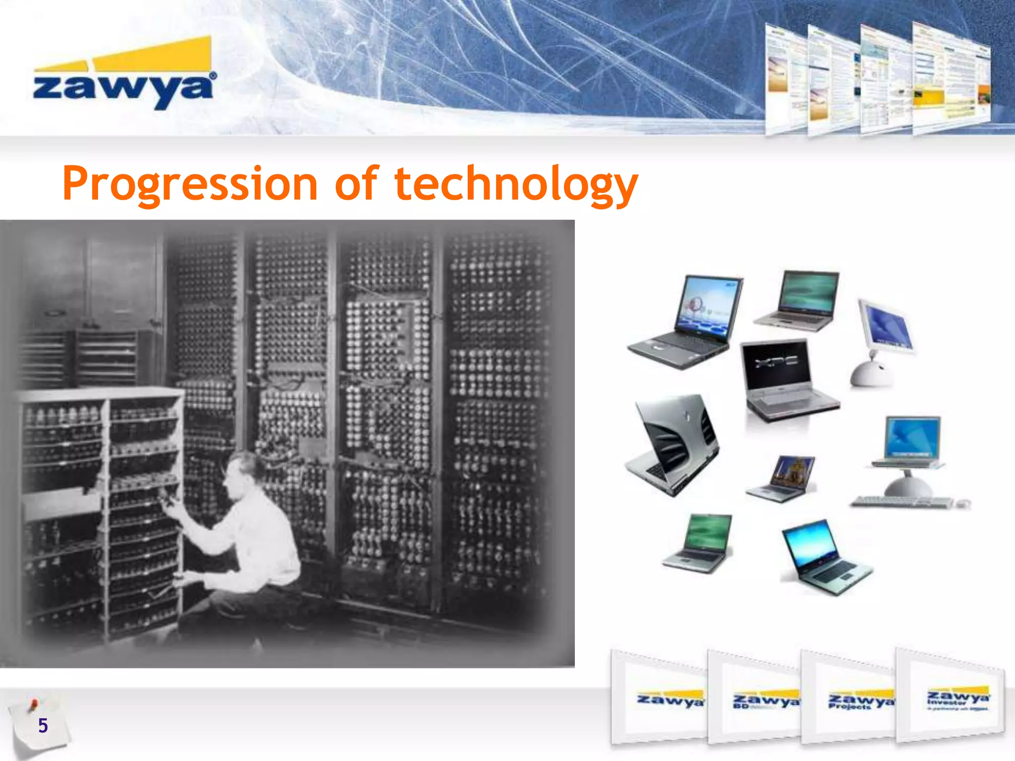 Progression of technology
5
 