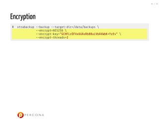 Online MySQL Backups with Percona XtraBackup | PDF
