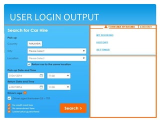USER LOGIN OUTPUT 
 