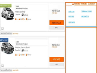 Zook Car Rental System Project
