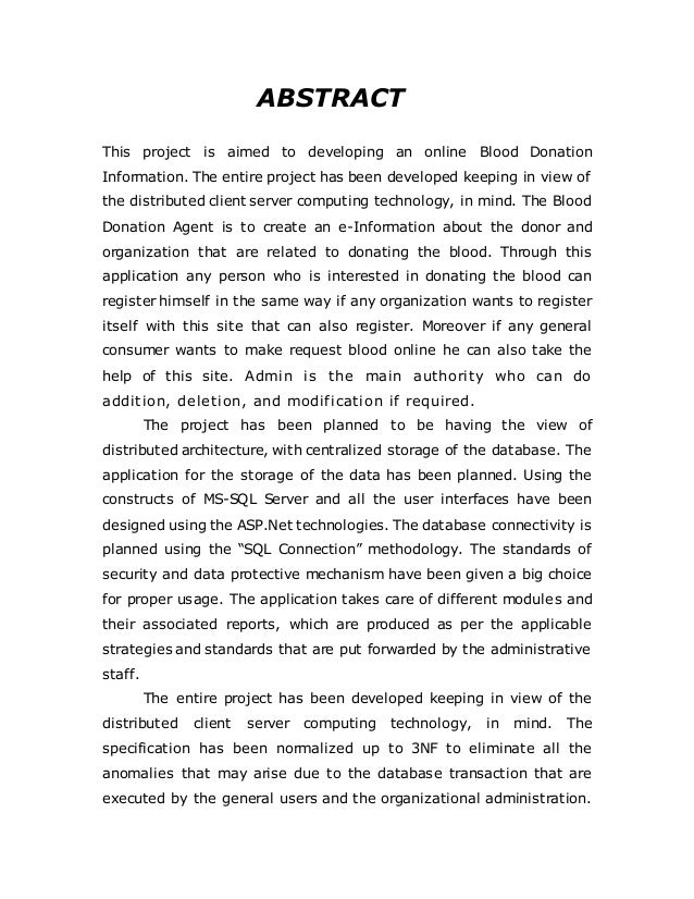 Online Blood Donation management System ABSTRACT.doc