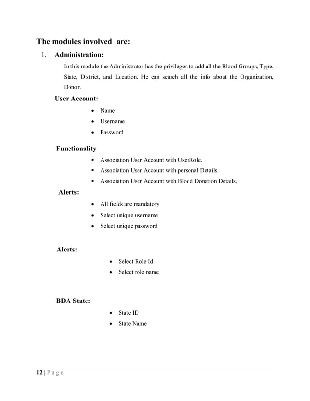 Online Blood Donation Management System Project Pdf Databases