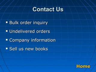Contact Us


Bulk order inquiry



Undelivered orders



Company information



Sell us new books

Home

 