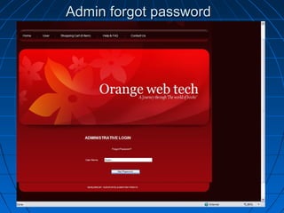 Admin forgot password

 