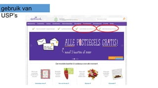 gebruik van
USP’s
 